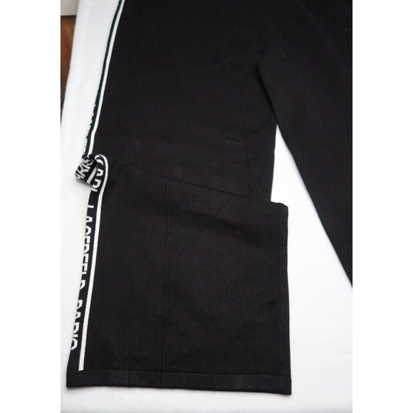 Karl Lagerfeld París Women's Wide Leg Side Logo Pants Sz L Chic Modern NWOT - Picture 6 of 12